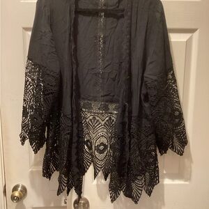 Solitaire Black Lace Cardigan